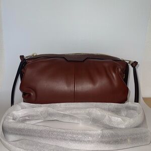Rag and Bone Brown Leather Clutch/ Shoulder Bag